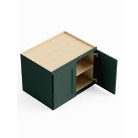 36-in x 24-in x 24-in Ready To Assemble Shaker Refrigerator Wall Cabinet, Green, W362424-RTA-FR01-GR