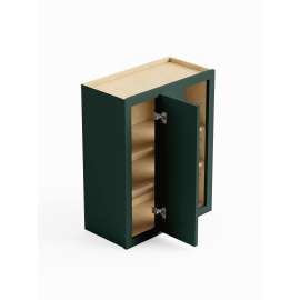 27-in x 12-in x 30-in Ready To Assemble Slim Shaker Blind Wall Cabinet, Green, WBC2730-RTA-FR02-GR