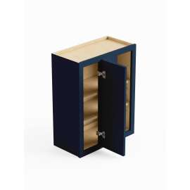 27-in x 12-in x 30-in Ready To Assemble Slim Shaker Blind Wall Cabinet, Navy Blue, WBC2730-RTA-FR02-NB