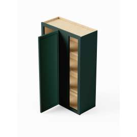 27-in x 12-in x 42-in Ready To Assemble Slim Shaker Blind Wall Cabinet, Green, WBC2742-RTA-FR02-GR