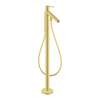 Axor Starck Freestanding Tub Filler Trim With Lever Handle And 1.75 Gpm Handshower In Brushed Gold Optic, 10455251