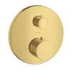 Axor Starck Thermostatic Trim With Volume Control In Brushed Gold Optic, 10700251