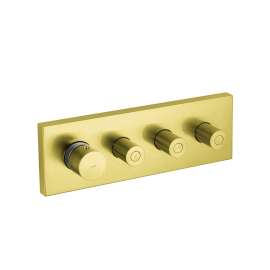 Axor Showersolutions Thermostatic Module Trim 15" X 5" For 3 Functions In Brushed Gold Optic, 10751251