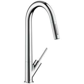 Axor Starck Higharc Kitchen Faucet 2-Spray Pull-Down, 1.75 Gpm In Chrome, 10821001