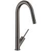 Axor Starck Higharc Kitchen Faucet 2-Spray Pull-Down, 1.75 Gpm In Brushed Black Chrome, 10821341