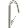 Axor Starck Higharc Kitchen Faucet 2-Spray Pull-Down, 1.75 Gpm In Stainless Steel Optic, 10821801