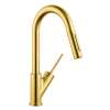 Axor Starck Prep Kitchen Faucet 2-Spray Pull-Down, 1.75 Gpm In Brushed Gold Optic, 10824251