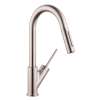 Axor Starck Prep Kitchen Faucet 2-Spray Pull-Down, 1.75 Gpm In Stainless Steel Optic, 10824801
