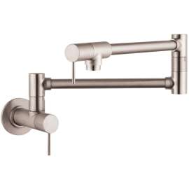 Axor Starck Pot Filler, Wall-Mounted In Stainless Steel Optic, 10859801