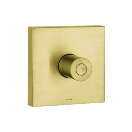Axor Showersolutions Volume Control Trim 5" X 5" In Brushed Gold Optic, 10972251