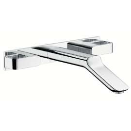 Axor Urquiola Wall-Mounted Widespread Faucet Trim With Base Plate, 1.2 Gpm In Chrome, 11043001