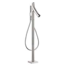Axor Starck Organic Thermostatic Freestanding Tub Filler Trim With 1.75 Gpm Handshower In Chrome, 12018001