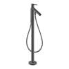Axor Starck Freestanding Tub Filler Trim With 1.75 Gpm Handshower In Brushed Black Chrome, 12456341