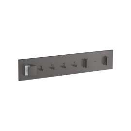 Axor Showercomposition Thermostatic Module Trim For 4 Functions In Brushed Black Chrome, 12573341