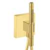 Axor Showersolutions Handshower Holder With Outlet 5" X 5" With Handshower, 1.75 Gpm In Brushed Gold Optic, 12627251