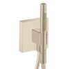 Axor Showersolutions Handshower Holder With Outlet 5" X 5" With Handshower, 1.75 Gpm In Brushed Nickel, 12627821