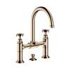 Axor Montreux 2-Handle Faucet 220 With Cross Handles And Pop-Up Drain, 1.2 Gpm In Polished Nickel, 16510831