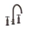 Axor Montreux Widespread Faucet 180 With Cross Handles And Pop-Up Drain, 1.2 Gpm In Brushed Black Chrome, 16513341