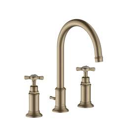 Axor Montreux Widespread Faucet 180 With Cross Handles And Pop-Up Drain
