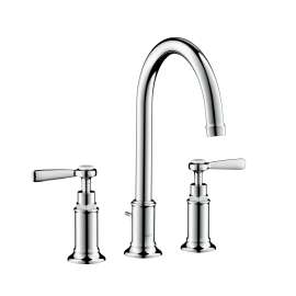 Axor Montreux Widespread Faucet 180 With Lever Handles And Pop-Up Drain, 1.2 Gpm In Chrome, 16514001