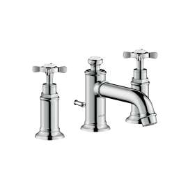 Axor Montreux Widespread Faucet 30 With Cross Handles And Pop-Up Drain, 1.2 Gpm In Chrome, 16536001
