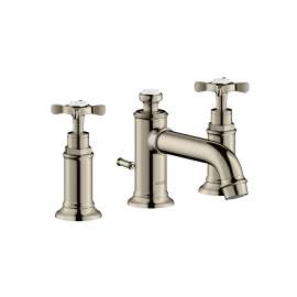 Axor Montreux Widespread Faucet 30 With Cross Handles And Pop-Up Drain, 1.2 Gpm In Polished Nickel, 16536831
