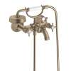 Axor Montreux 2-Handle Wall-Mounted Tub Filler With Cross Handles And 1.8 Gpm Handshower In Brushed Nickel, 16561821