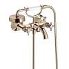 Axor Montreux 2-Handle Wall-Mounted Tub Filler With Cross Handles And 1.8 Gpm Handshower In Polished Nickel, 16561831