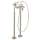 Axor Montreux 2-Handle Freestanding Tub Filler Trim With Cross Handles And 1.8 Gpm Handshower In Brushed Nickel, 16562821