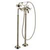 Axor Montreux 2-Handle Freestanding Tub Filler Trim With Cross Handles And 1.8 Gpm Handshower In Polished Nickel, 16562831