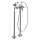 Axor Montreux 2-Handle Freestanding Tub Filler Trim With Lever Handles And 1.8 Gpm Handshower In Chrome, 16563001