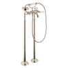 Axor Montreux 2-Handle Freestanding Tub Filler Trim With Lever Handles And 1.8 Gpm Handshower In Brushed Nickel, 16563821