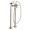 Axor Montreux 2-Handle Freestanding Tub Filler Trim With Lever Handles And 1.8 Gpm Handshower In Polished Nickel, 16563831