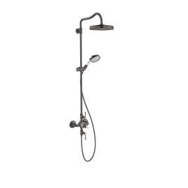 Axor Montreux Showerpipe 240 1-Jet, 1.8 Gpm In Brushed Black Chrome, 16574341