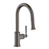 Axor Montreux Higharc Kitchen Faucet 2-Spray Pull-Down, 1.75 Gpm In Brushed Black Chrome, 16581341