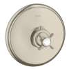 Axor Montreux Thermostatic Trim Highflow With Cross Handle In Brushed Nickel, 16816821