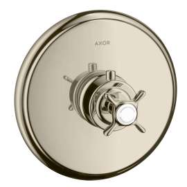 Axor Montreux Thermostatic Trim Highflow With Cross Handle In Polished Nickel, 16816831
