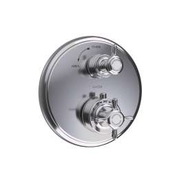 Axor Montreux Thermostatic Trim With Volume Control- Cross-Handle In Chrome, 16817001