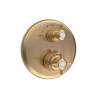 Axor Montreux Thermostatic Trim With Volume Control- Cross-Handle In Brushed Gold Optic, 16817251