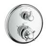 Axor Montreux Thermostatic Trim With Volume Control And Diverter- Cross-Handle In Chrome, 16820001
