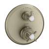 Axor Montreux Thermostatic Trim With Volume Control And Diverter- Cross-Handle In Brushed Nickel, 16820821