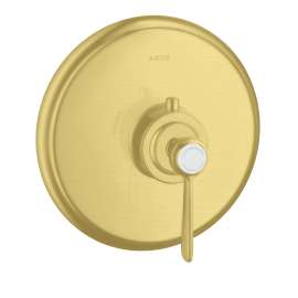 Axor Montreux Thermostatic Trim Highflow With Lever Handle In Brushed Gold Optic, 16824251