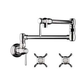 Axor Montreux Pot Filler, Wall-Mounted, 2.5 Gpm In Chrome, 16859001