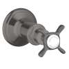 Axor Montreux Volume Control Trim With Cross Handle In Brushed Black Chrome, 16873341