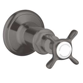 Axor Montreux Volume Control Trim With Cross Handle In Brushed Black Chrome, 16873341