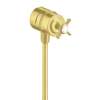 Axor Montreux Wall Outlet With Check Valves And Volume Control, Cross Handle In Brushed Gold Optic, 16882251