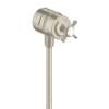 Axor Montreux Wall Outlet With Check Valves And Volume Control, Cross Handle In Brushed Nickel, 16882821