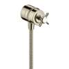 Axor Montreux Wall Outlet With Check Valves And Volume Control, Cross Handle In Polished Nickel, 16882831