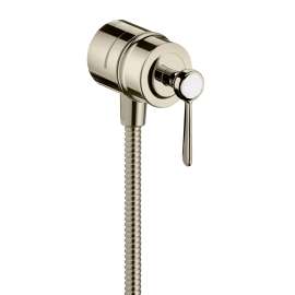 Axor Montreux Wall Outlet With Check Valves And Volume Control, Lever Handle In Polished Nickel, 16883831