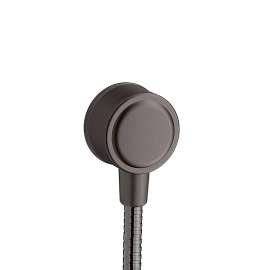 Axor Montreux Wall Outlet With Check Valves In Brushed Black Chrome, 16884341
